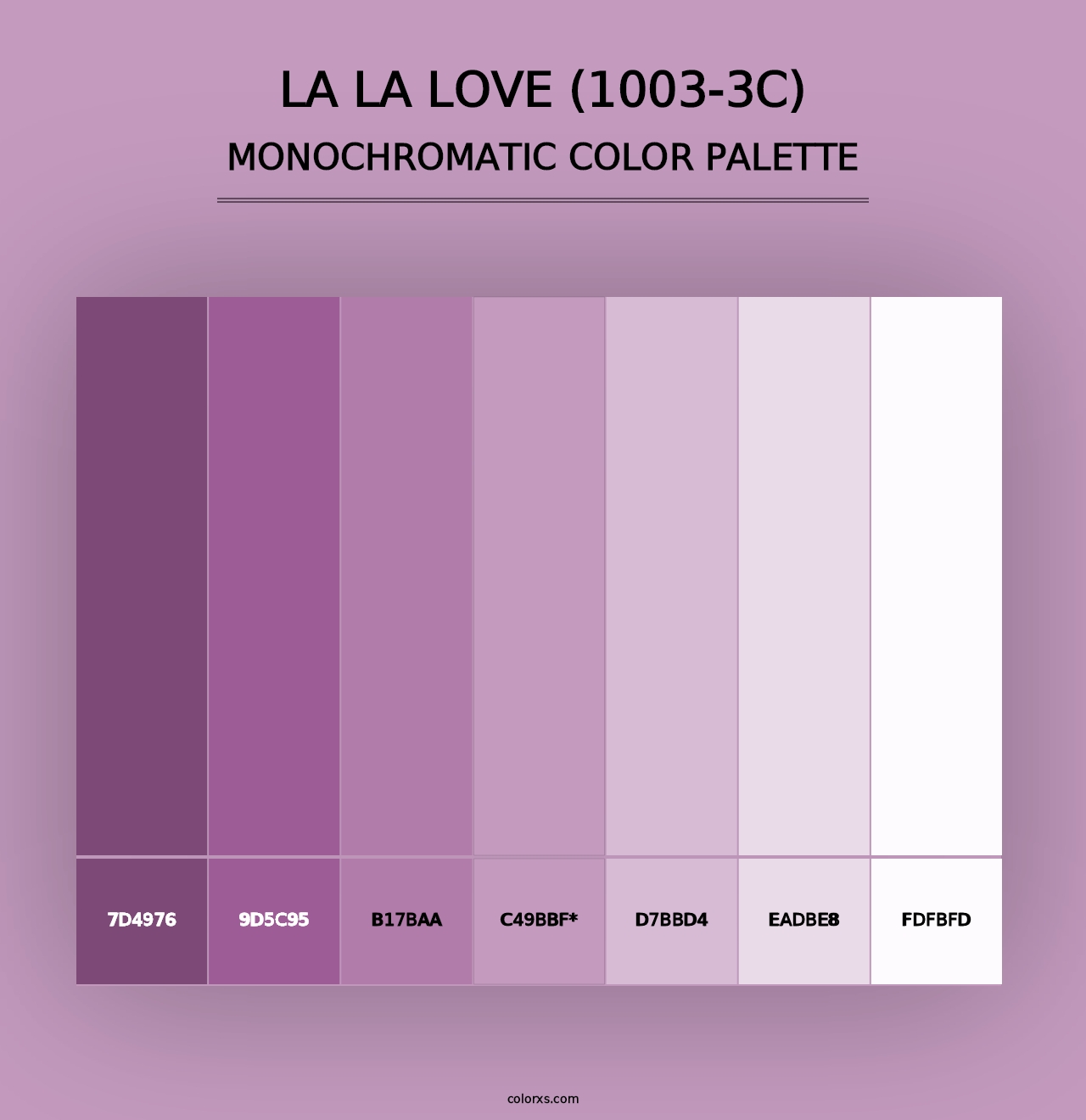 La La Love (1003-3C) - Monochromatic Color Palette