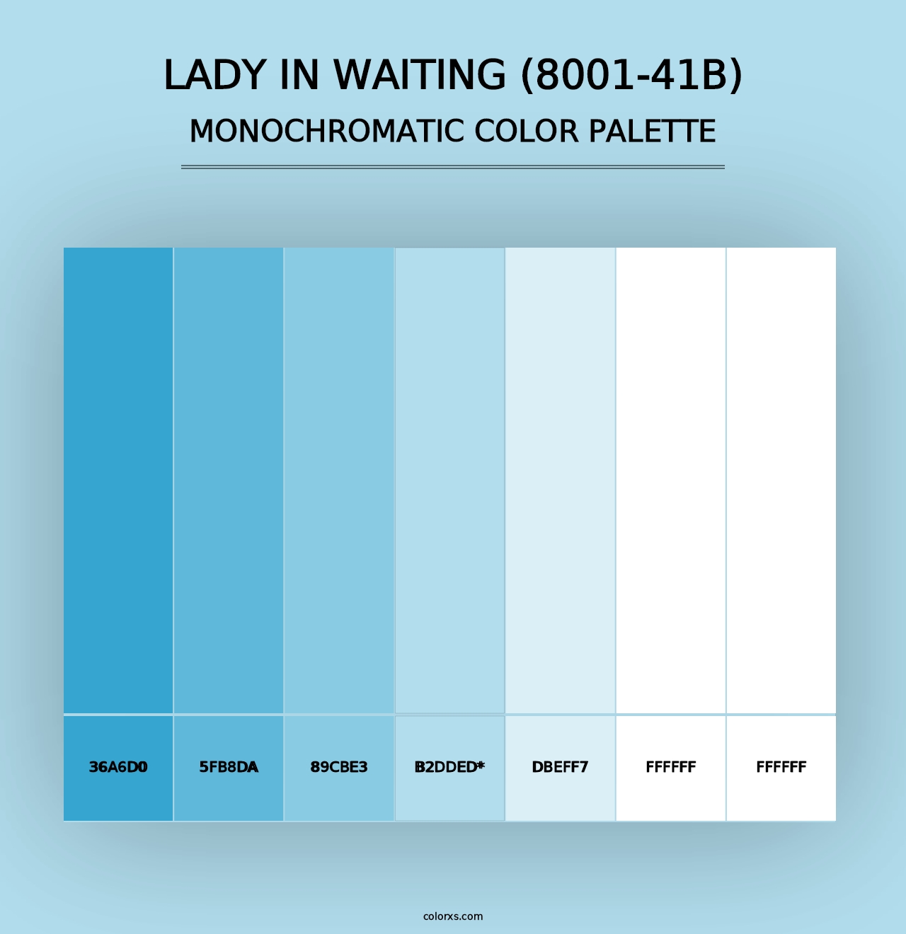 Lady in Waiting (8001-41B) - Monochromatic Color Palette