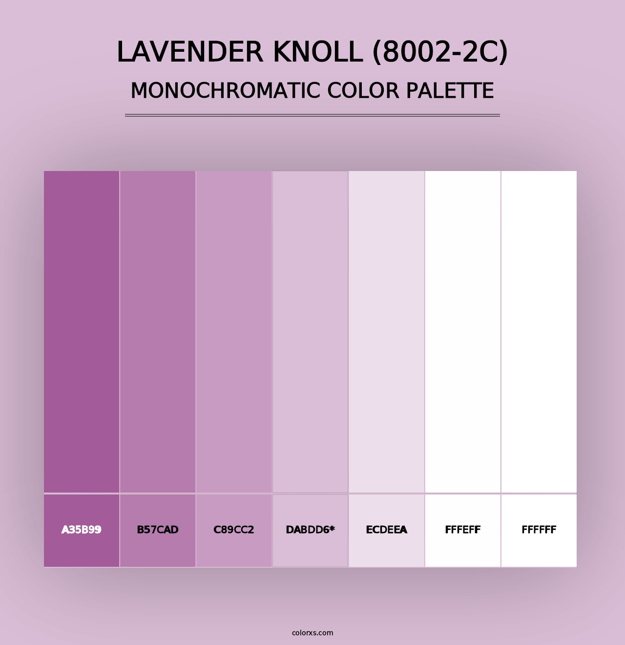 Lavender Knoll (8002-2C) - Monochromatic Color Palette