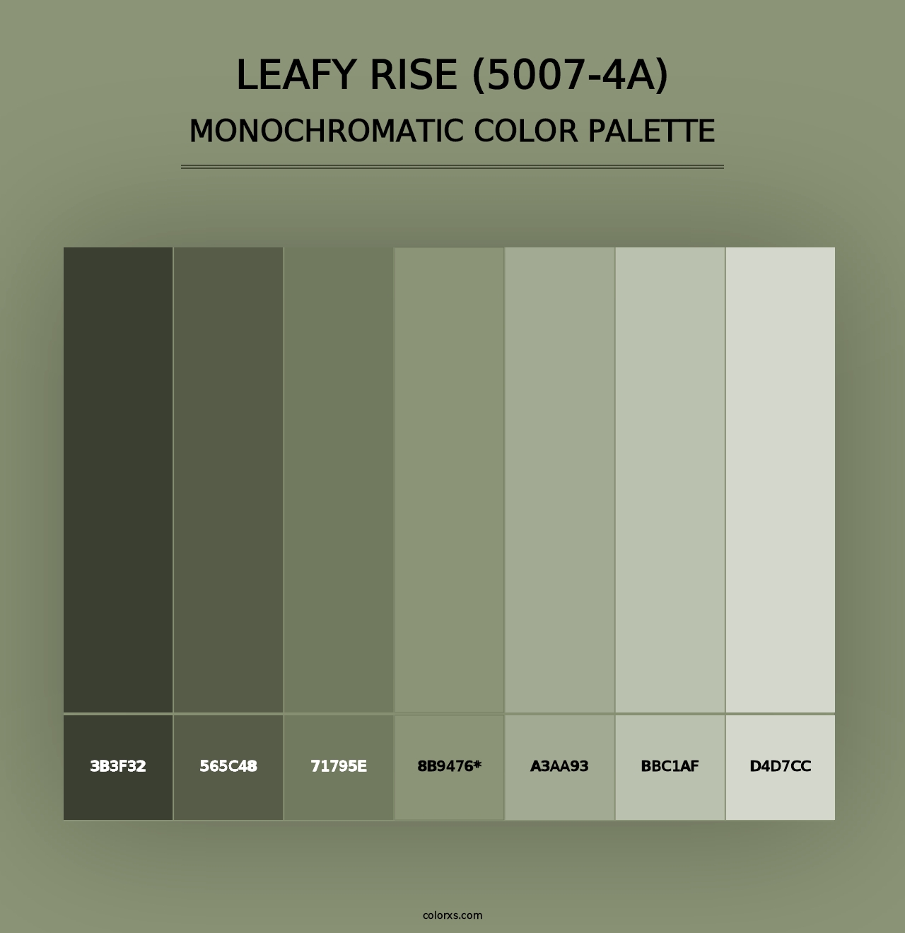 Leafy Rise (5007-4A) - Monochromatic Color Palette