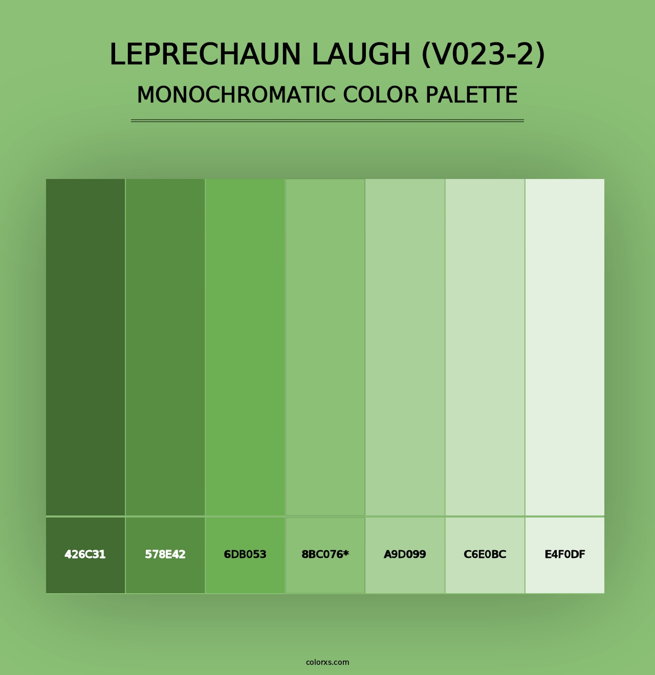 Leprechaun Laugh (V023-2) - Monochromatic Color Palette