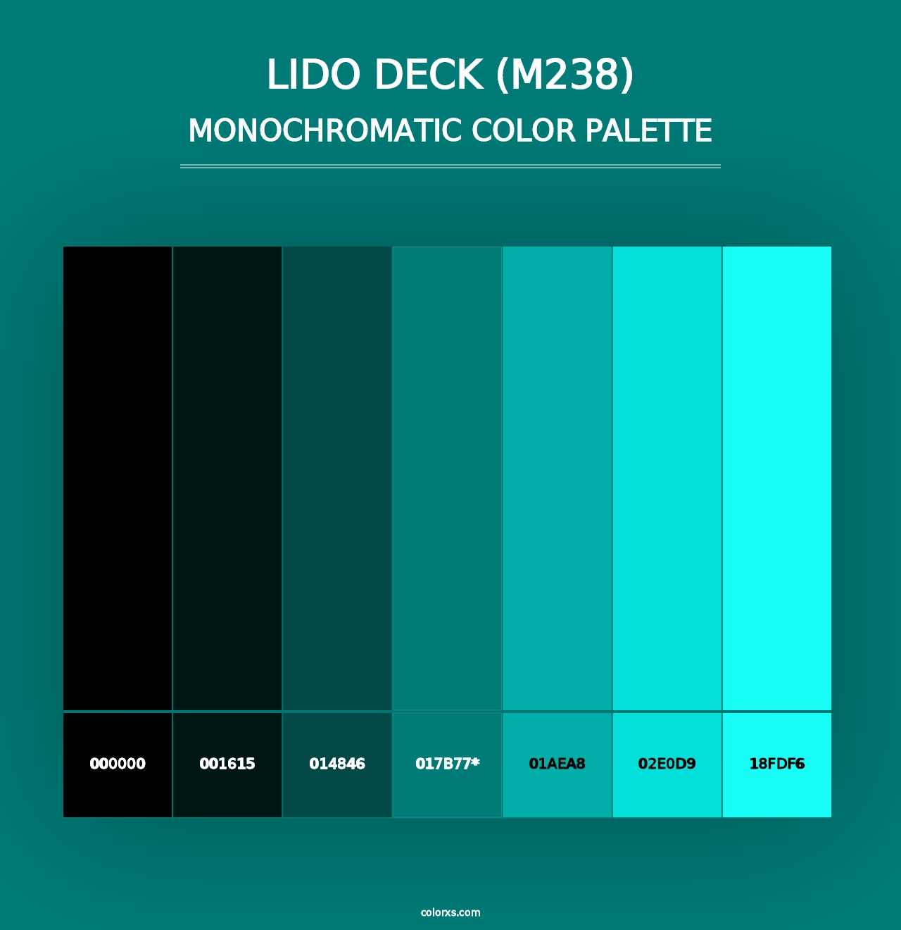 Lido Deck (M238) - Monochromatic Color Palette