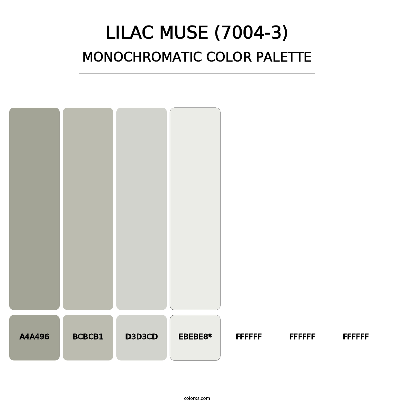 Lilac Muse (7004-3) - Monochromatic Color Palette