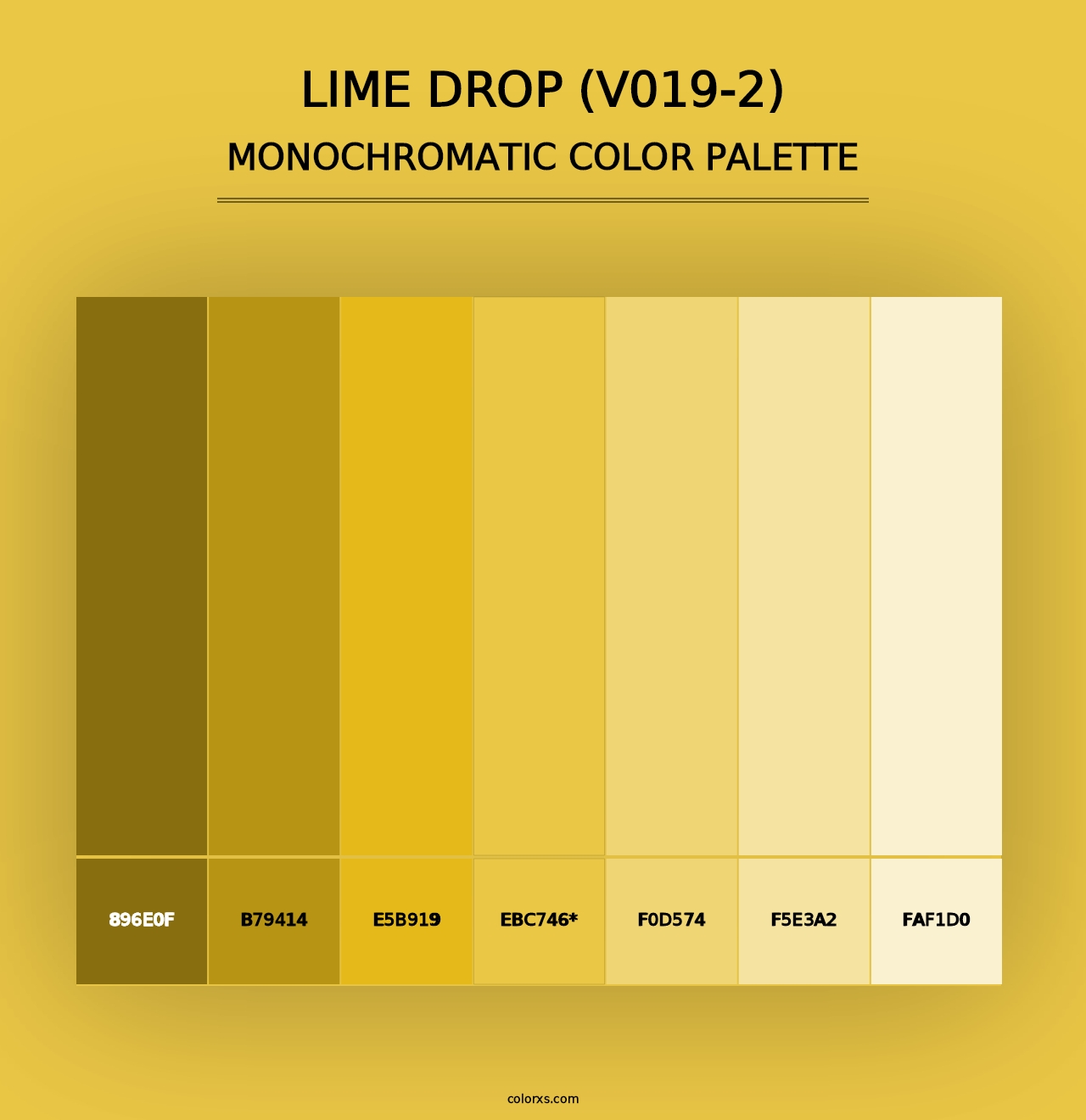 Lime Drop (V019-2) - Monochromatic Color Palette