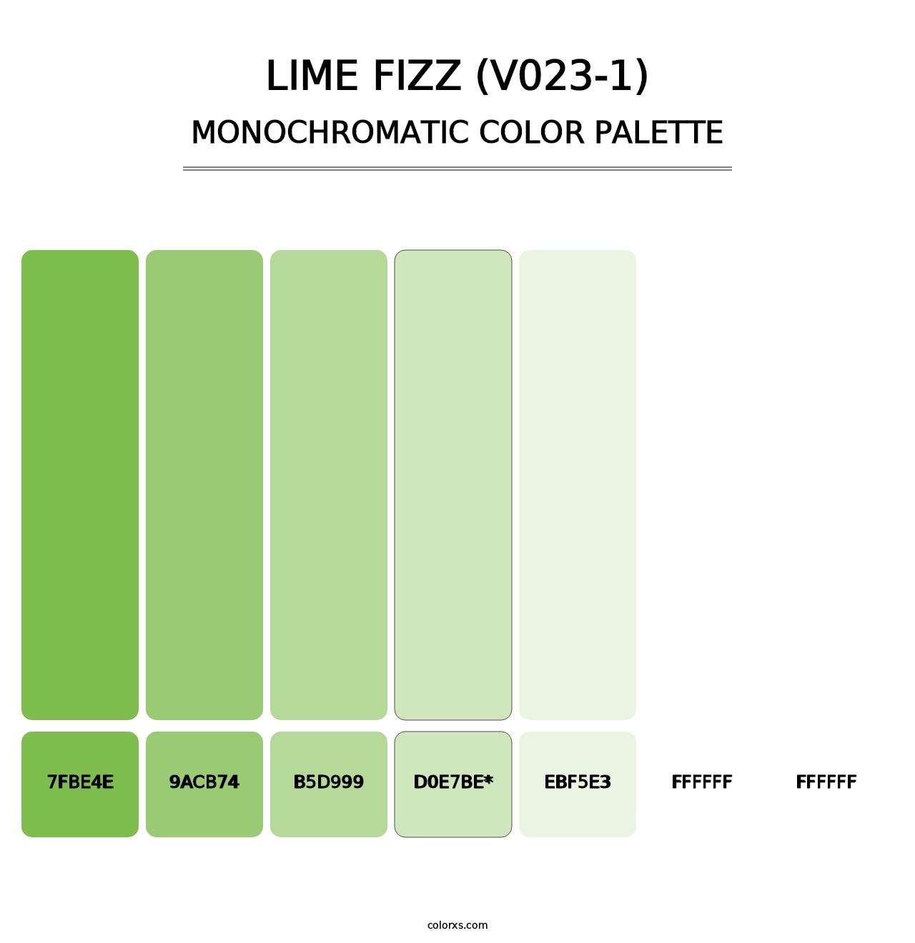 Lime Fizz (V023-1) - Monochromatic Color Palette