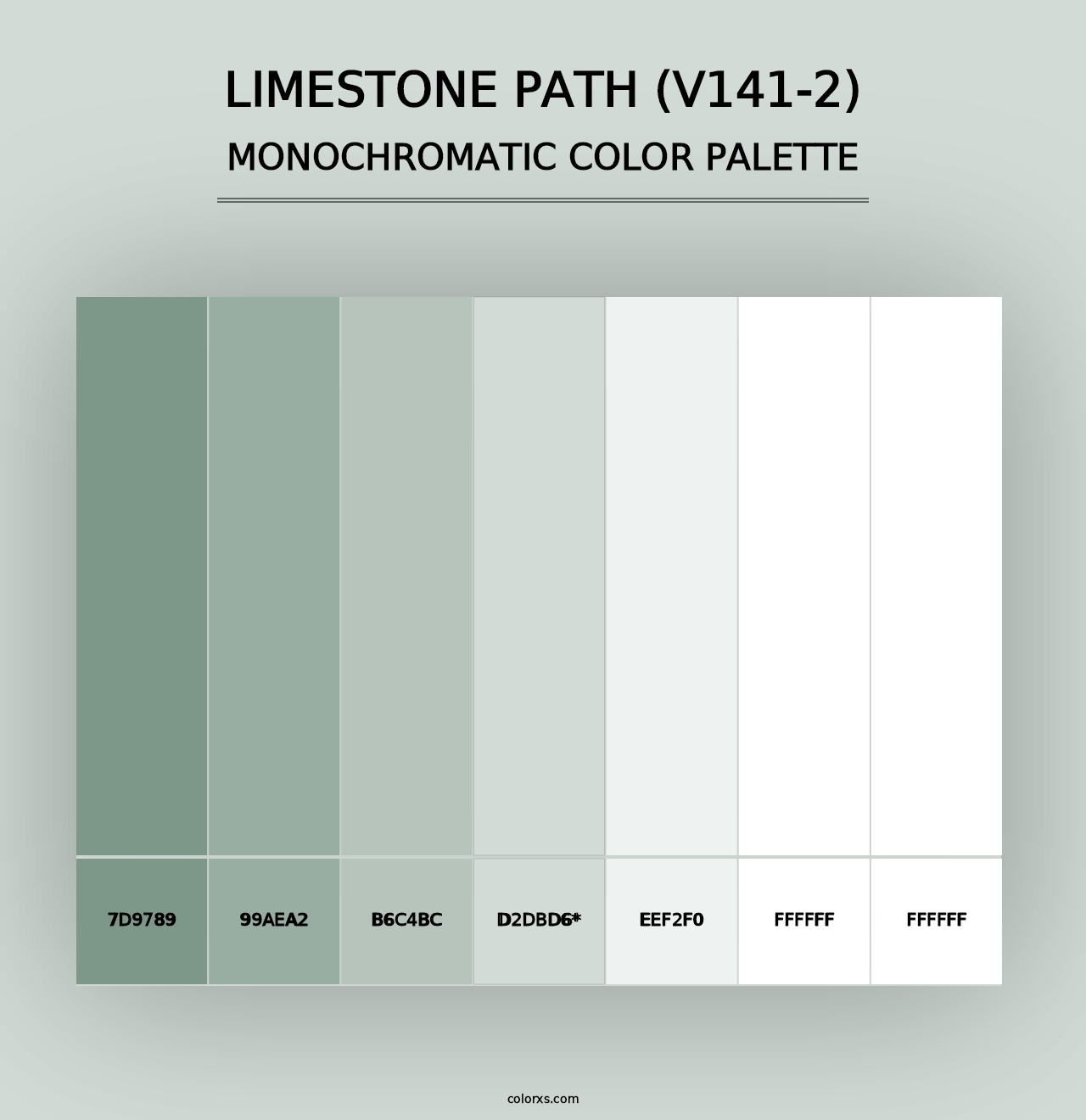 Limestone Path (V141-2) - Monochromatic Color Palette