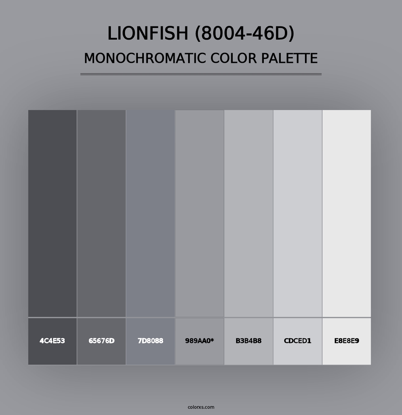 Lionfish (8004-46D) - Monochromatic Color Palette