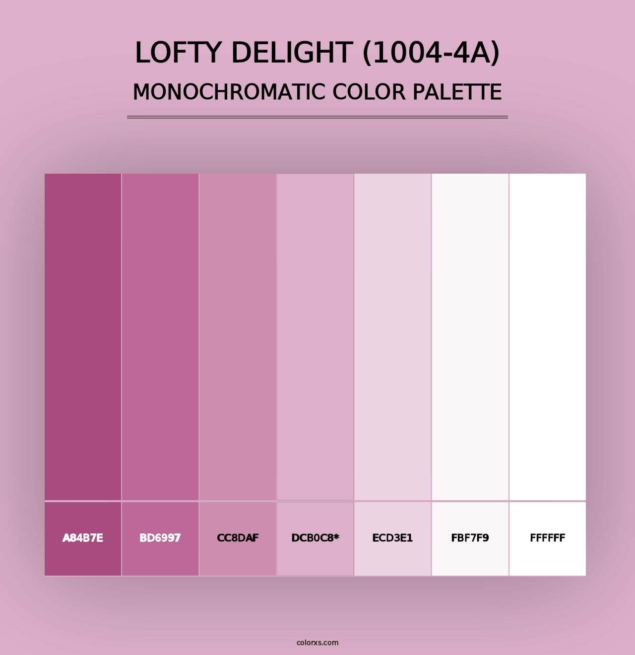 Lofty Delight (1004-4A) - Monochromatic Color Palette