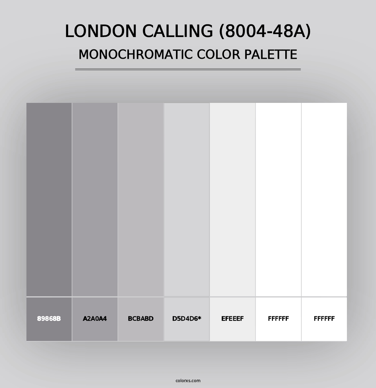 London Calling (8004-48A) - Monochromatic Color Palette