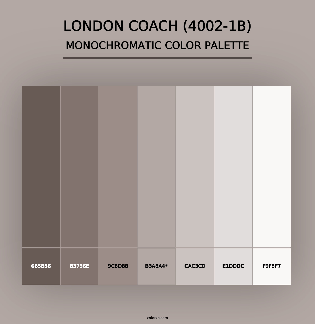 London Coach (4002-1B) - Monochromatic Color Palette