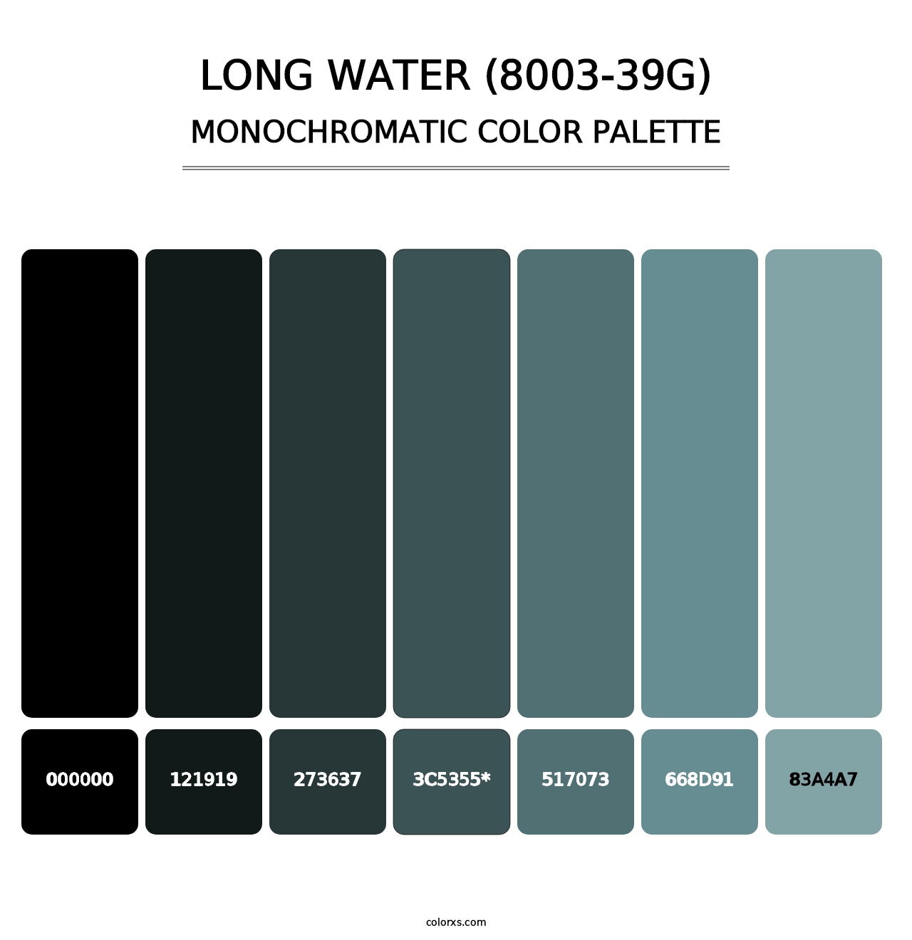 Long Water (8003-39G) - Monochromatic Color Palette