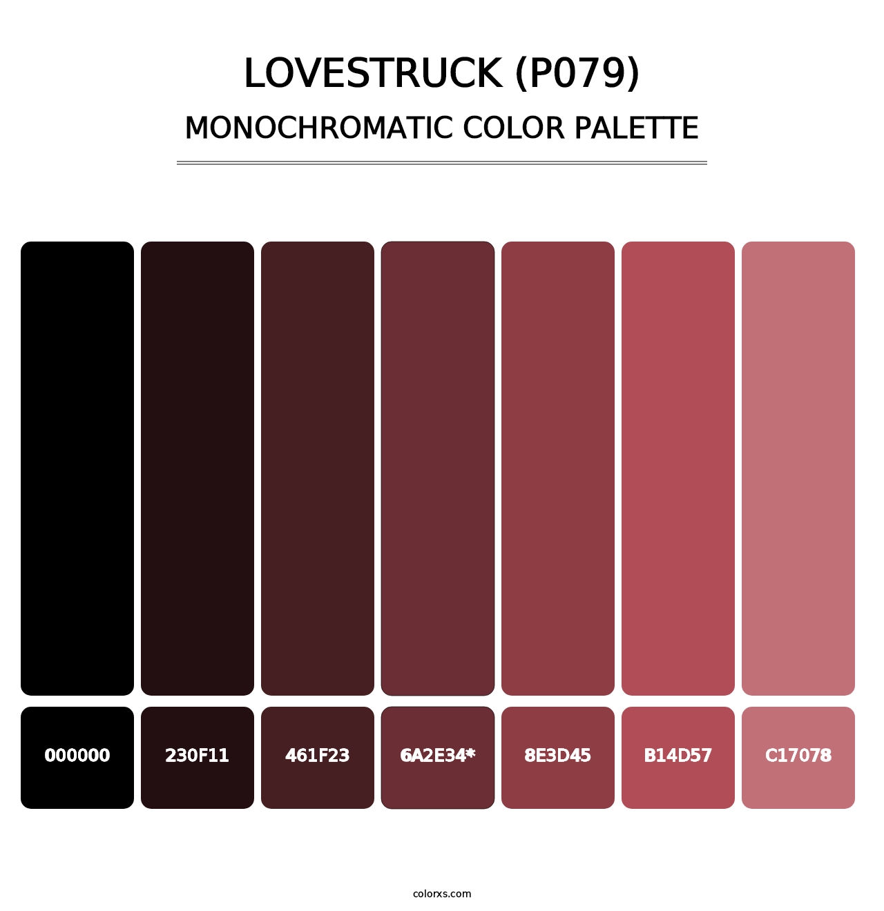 Lovestruck (P079) - Monochromatic Color Palette