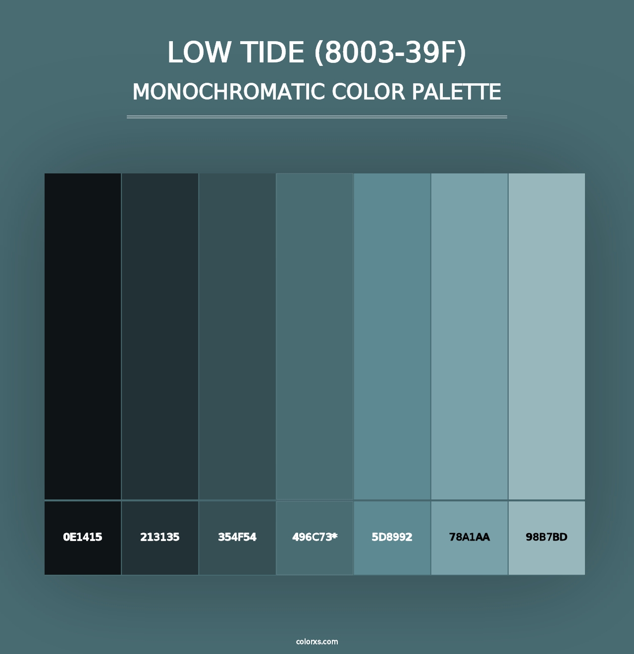 Low Tide (8003-39F) - Monochromatic Color Palette