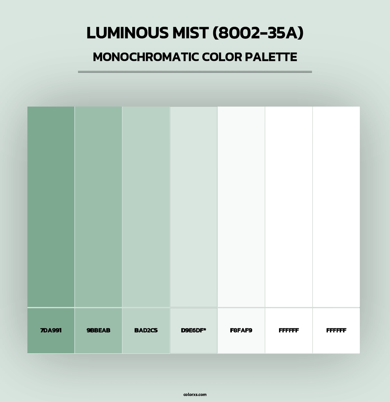 Luminous Mist (8002-35A) - Monochromatic Color Palette