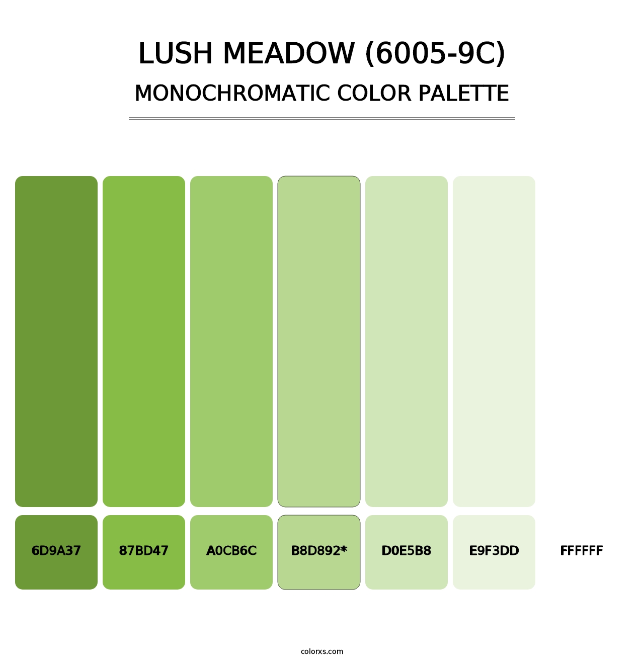 Lush Meadow (6005-9C) - Monochromatic Color Palette