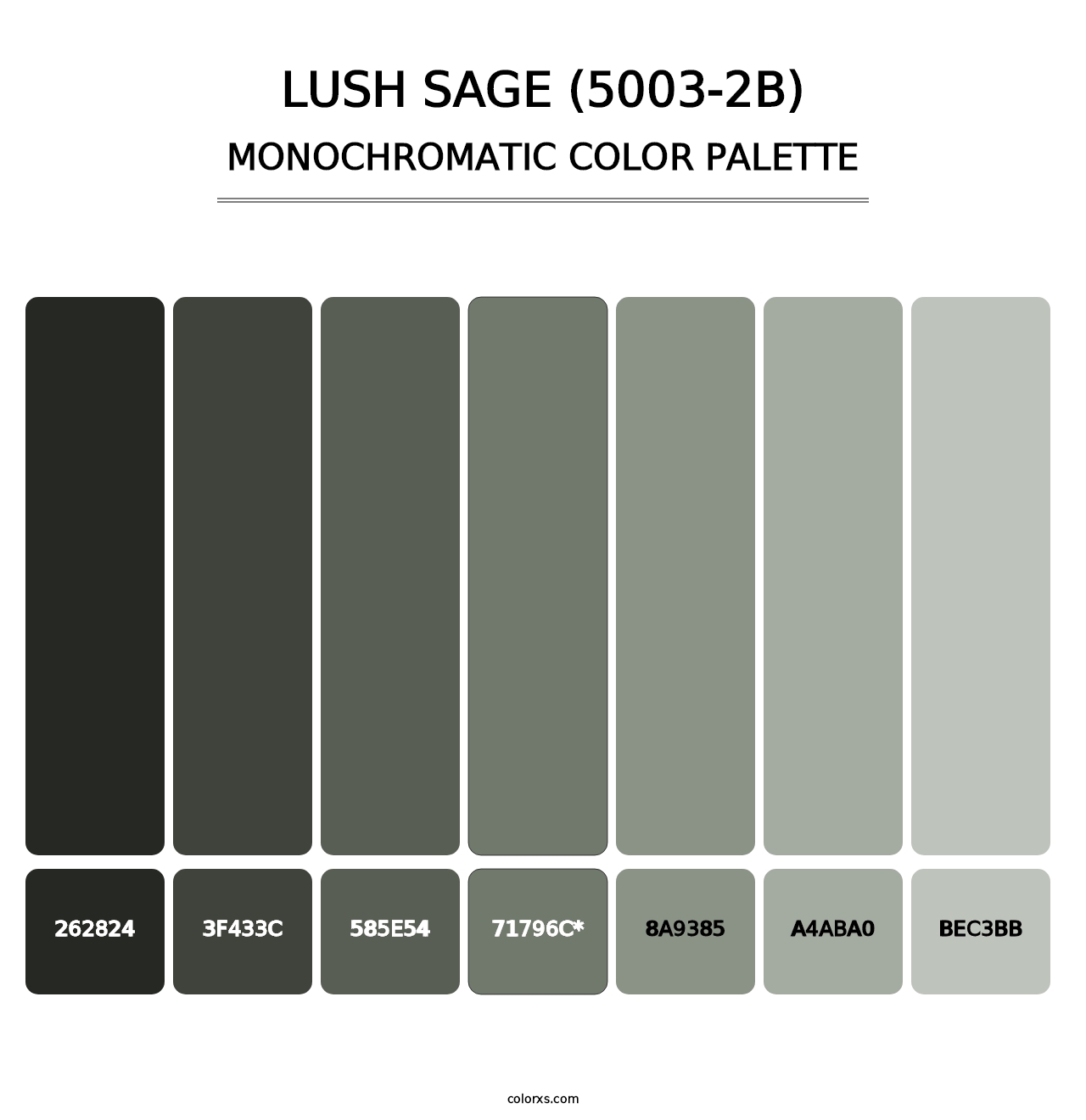 Lush Sage (5003-2B) - Monochromatic Color Palette