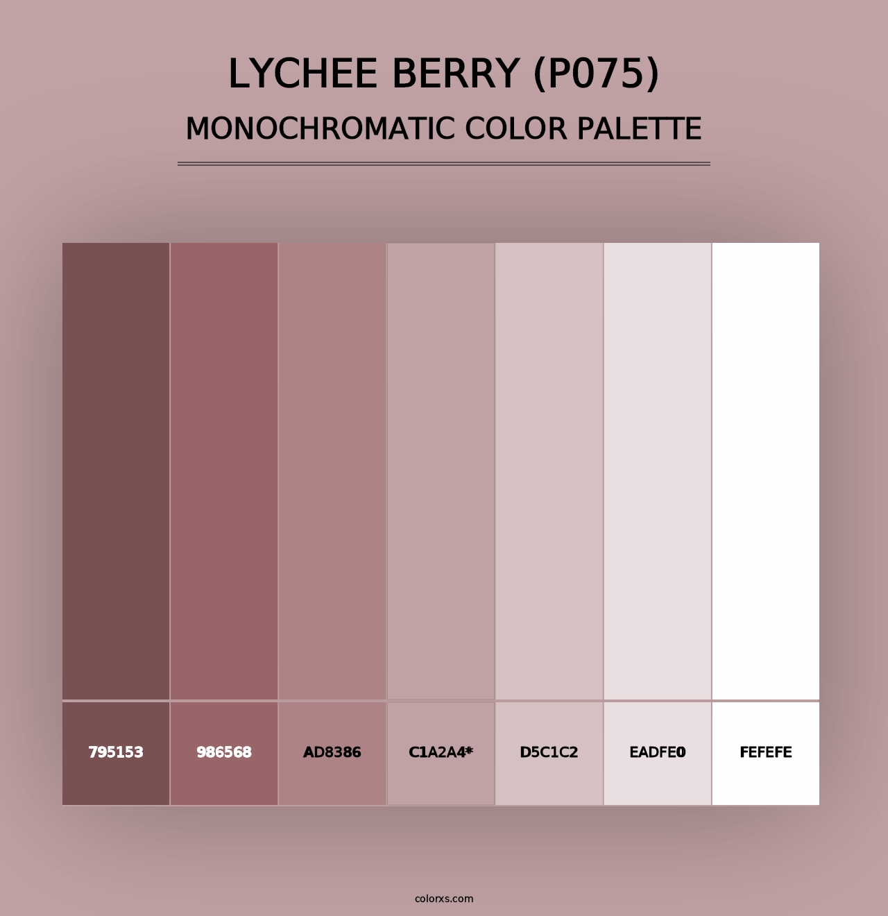 Lychee Berry (P075) - Monochromatic Color Palette