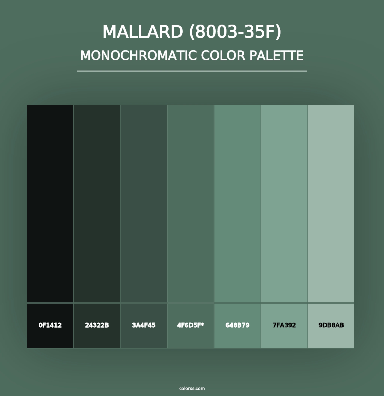 Mallard (8003-35F) - Monochromatic Color Palette