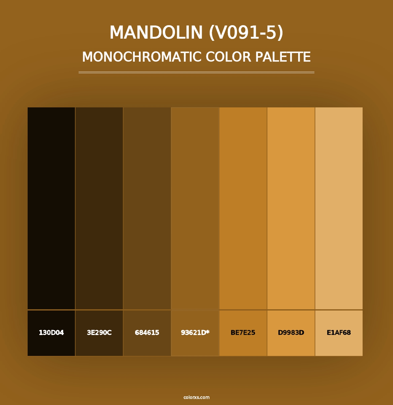 Mandolin (V091-5) - Monochromatic Color Palette