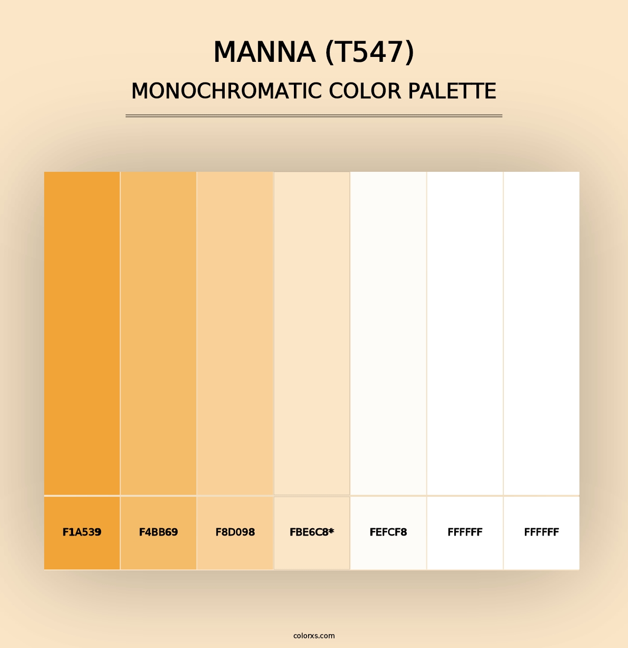 Manna (T547) - Monochromatic Color Palette