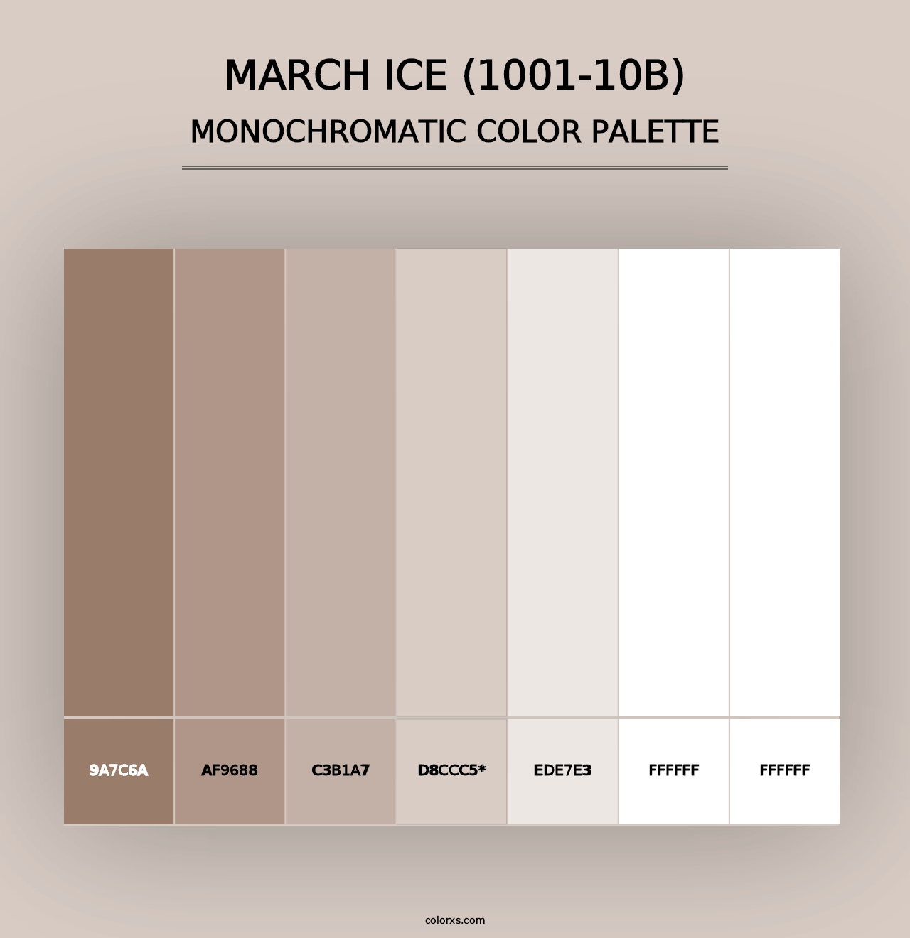 March Ice (1001-10B) - Monochromatic Color Palette