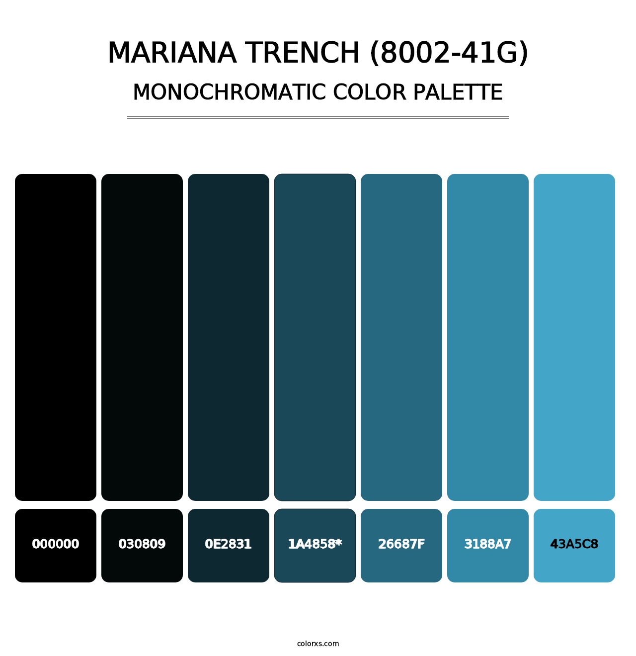 Mariana Trench (8002-41G) - Monochromatic Color Palette