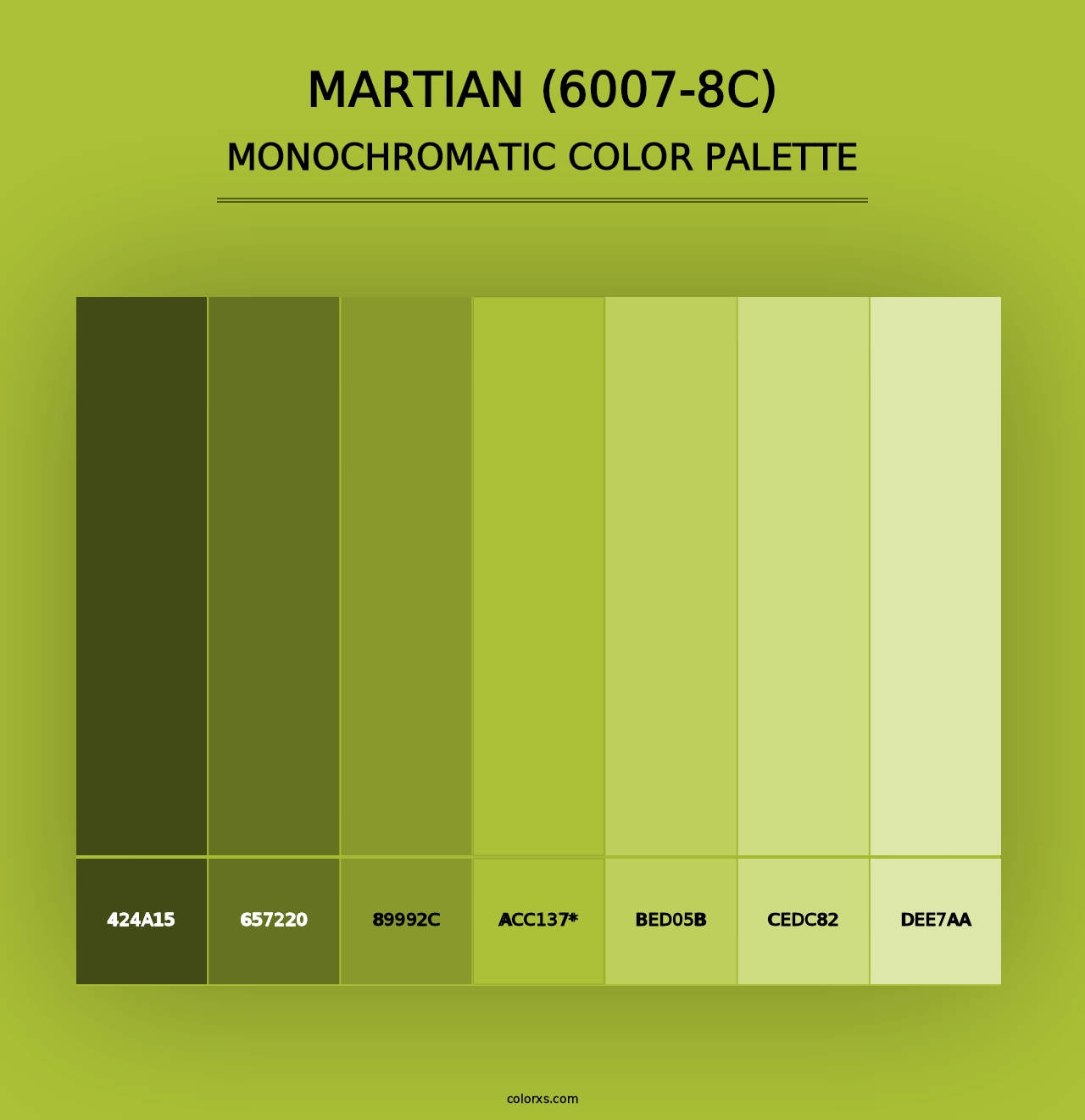 Martian (6007-8C) - Monochromatic Color Palette