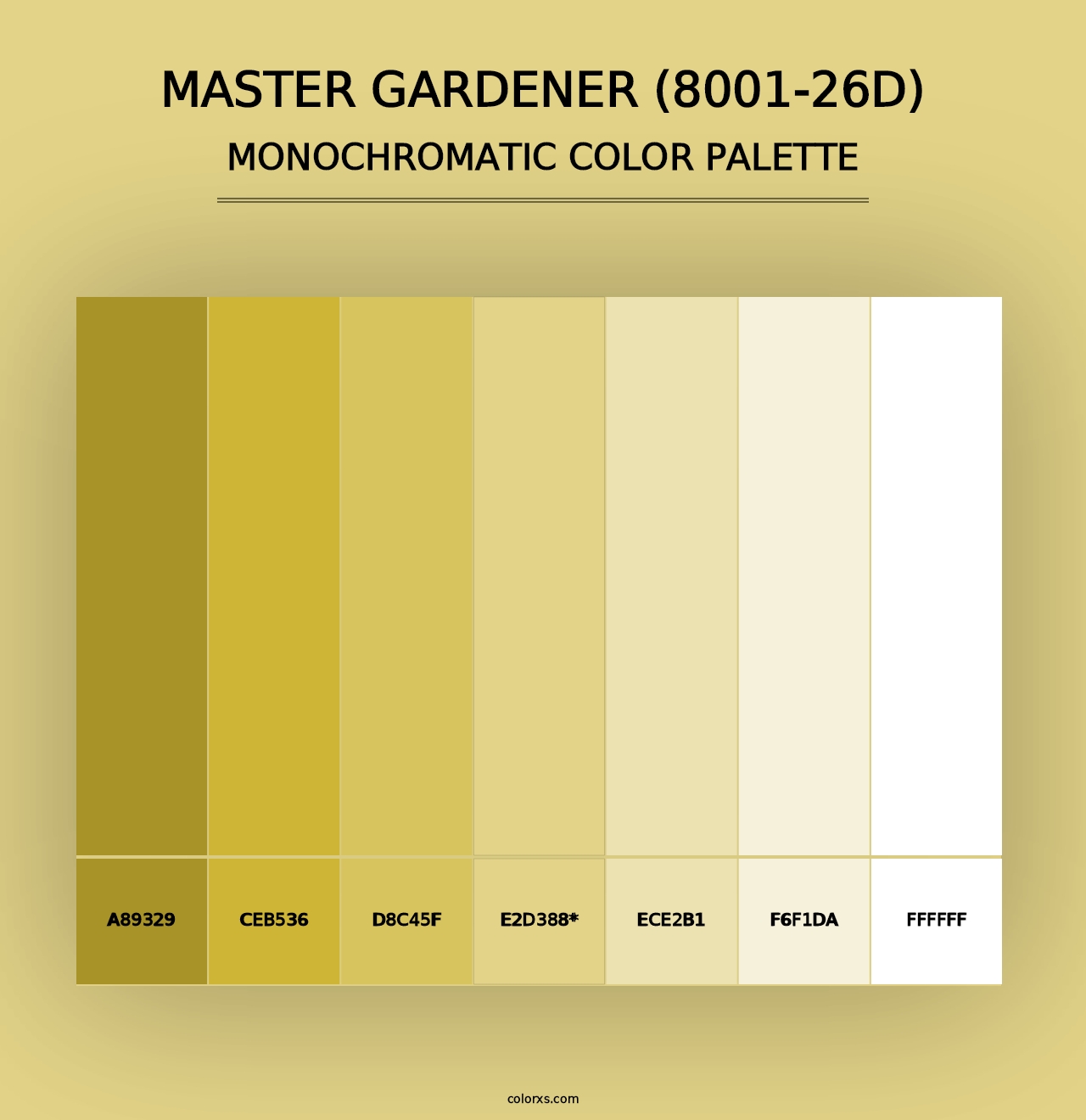 Master Gardener (8001-26D) - Monochromatic Color Palette