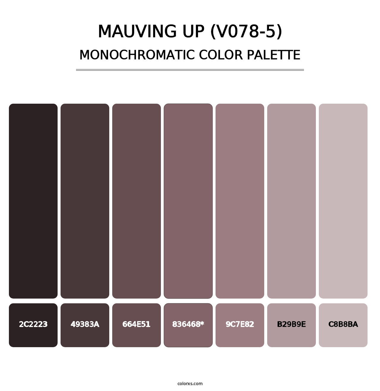 Mauving Up (V078-5) - Monochromatic Color Palette