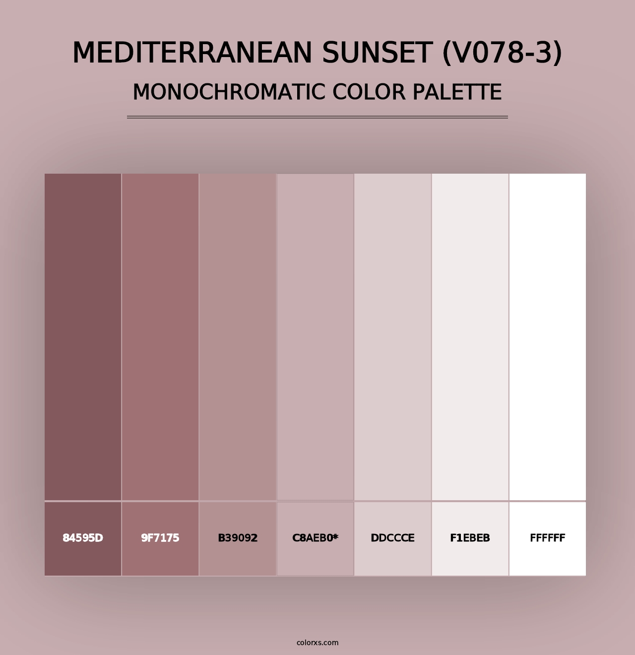 Mediterranean Sunset (V078-3) - Monochromatic Color Palette