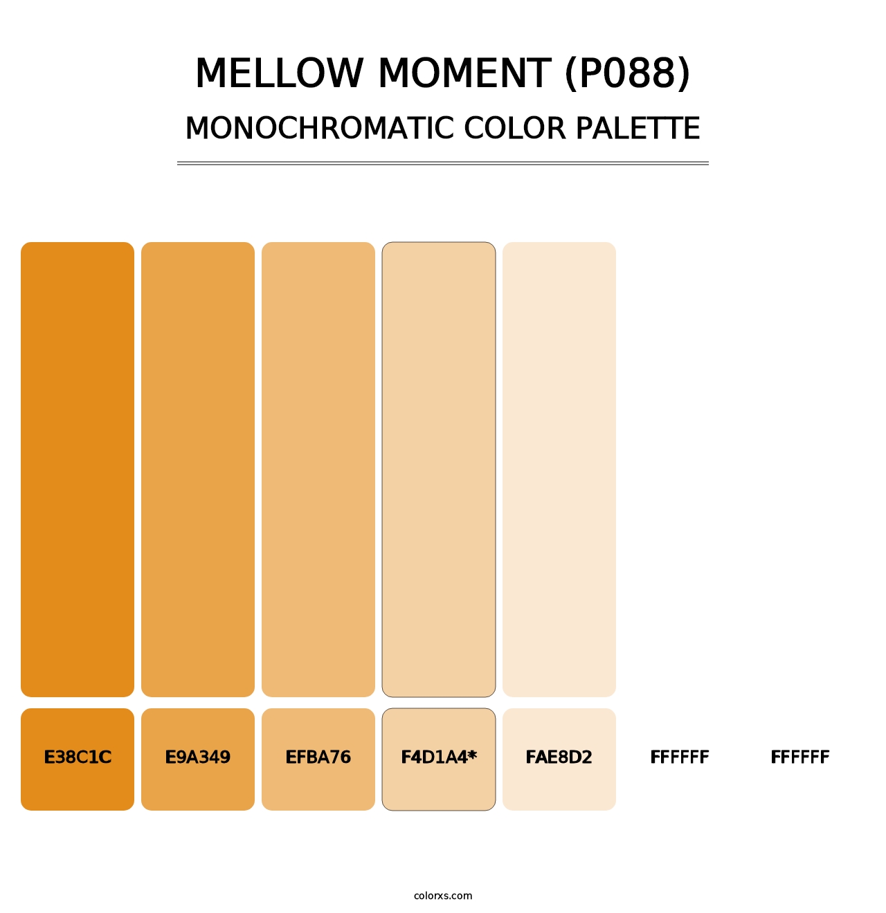 Mellow Moment (P088) - Monochromatic Color Palette