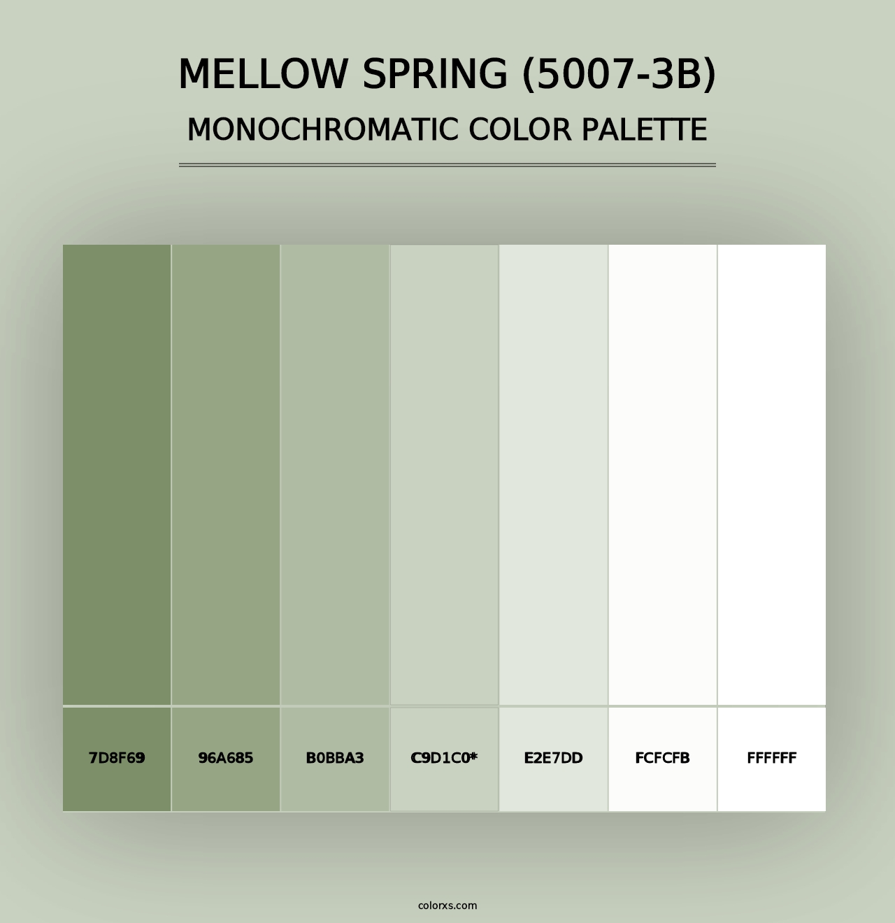 Mellow Spring (5007-3B) - Monochromatic Color Palette