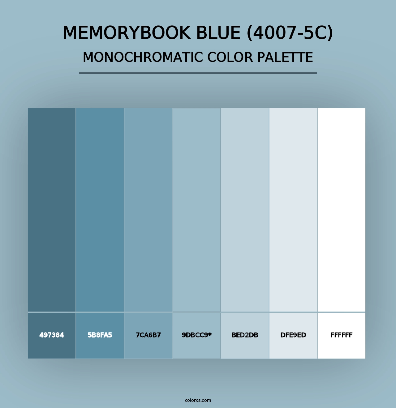 Memorybook Blue (4007-5C) - Monochromatic Color Palette