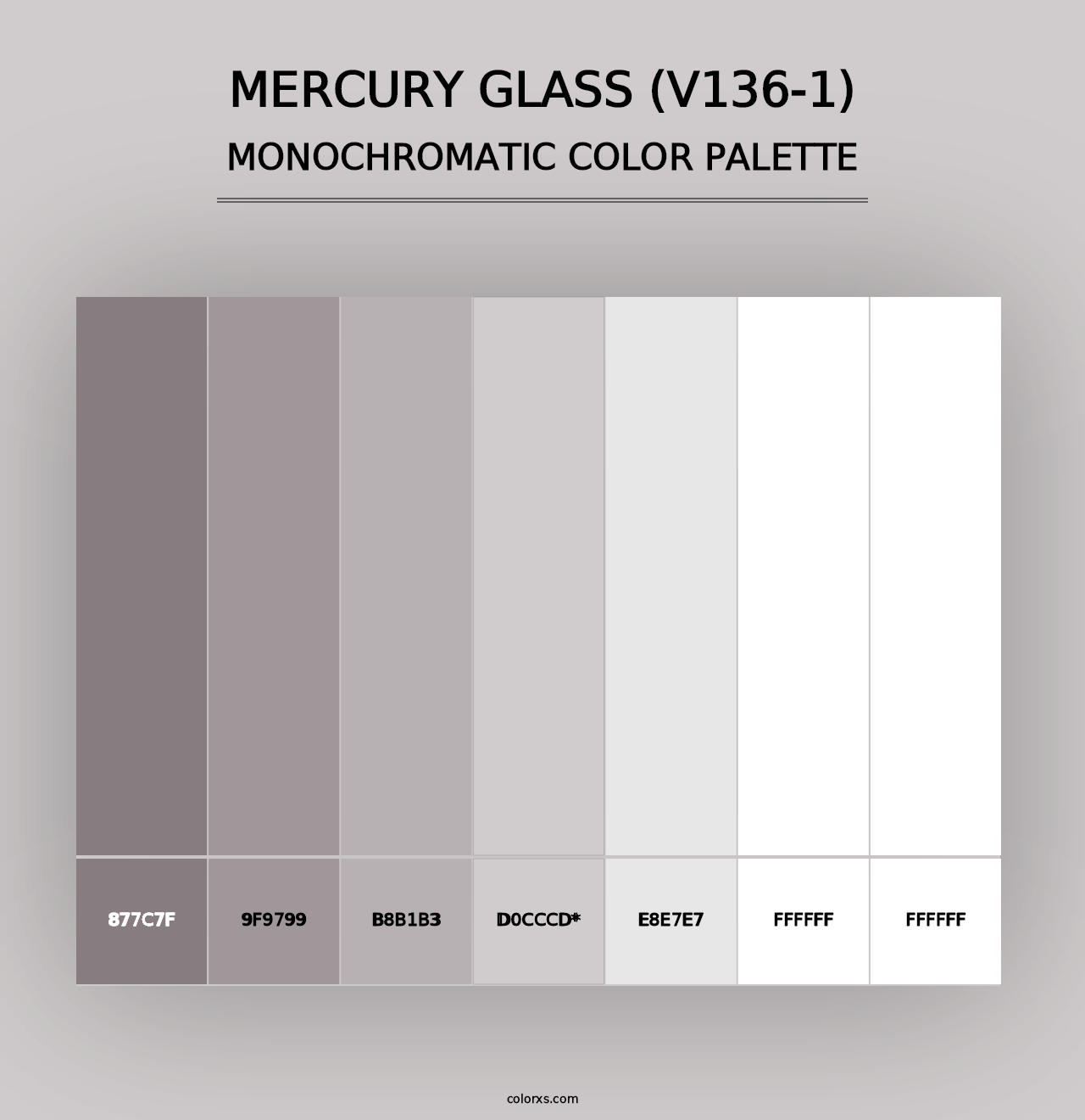 Mercury Glass (V136-1) - Monochromatic Color Palette