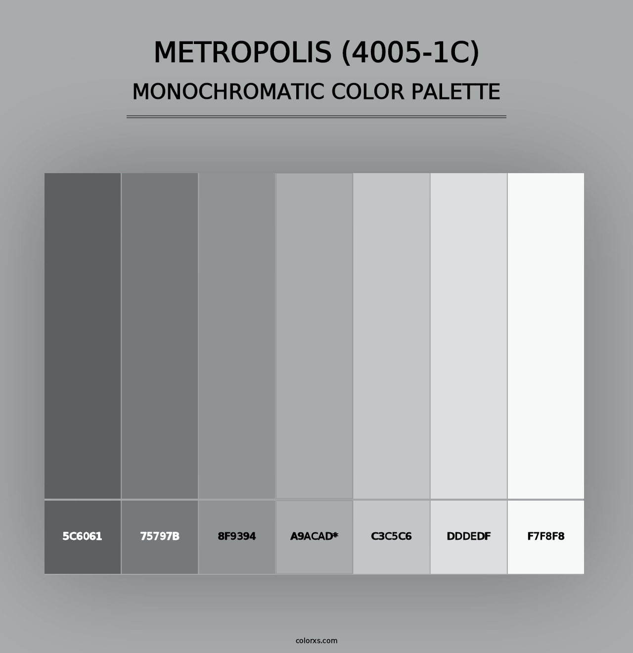 Metropolis (4005-1C) - Monochromatic Color Palette