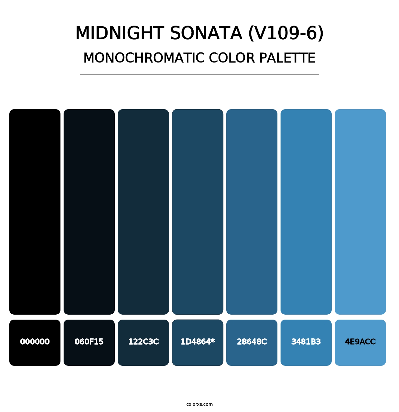 Midnight Sonata (V109-6) - Monochromatic Color Palette