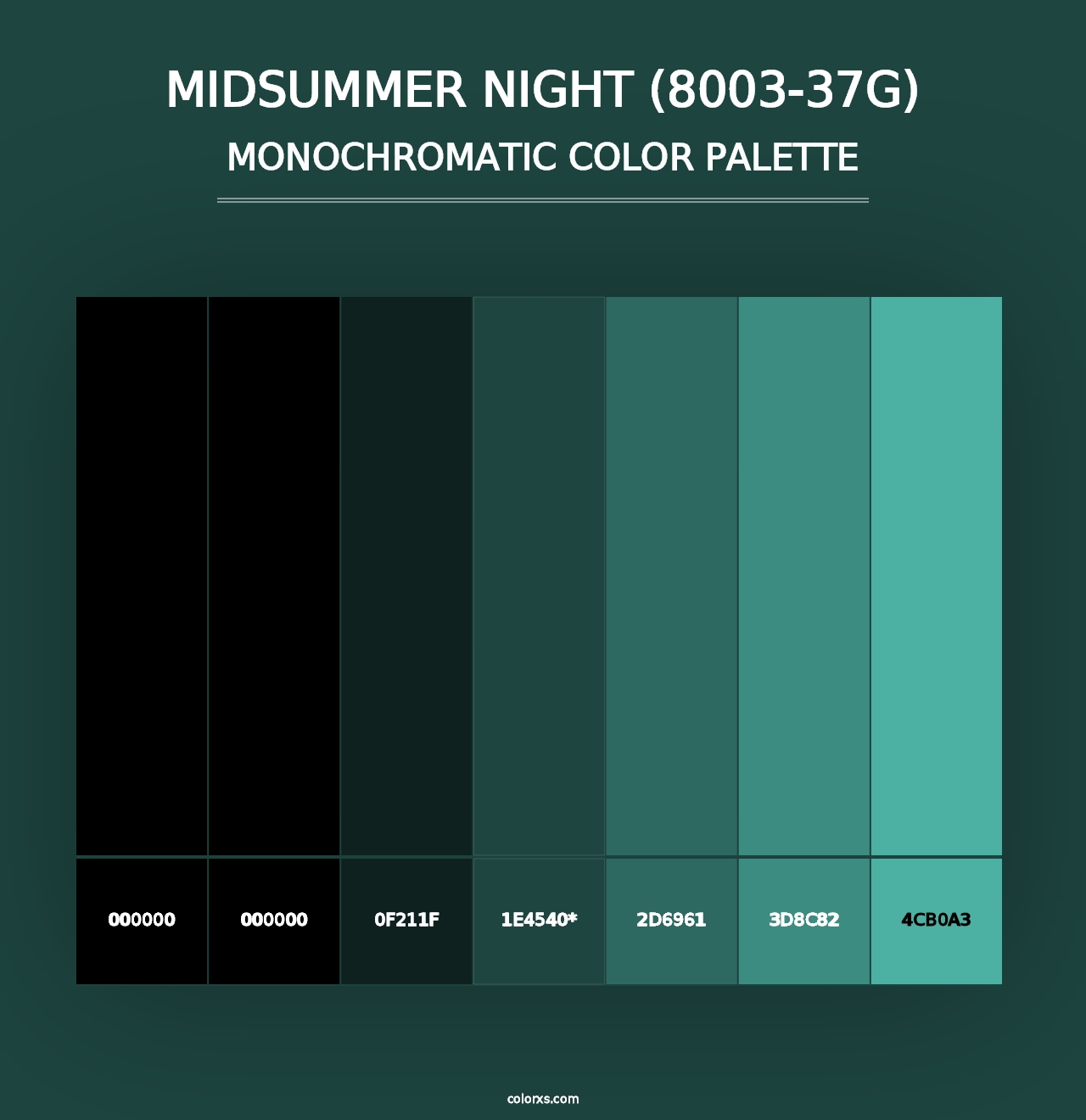 Midsummer Night (8003-37G) - Monochromatic Color Palette