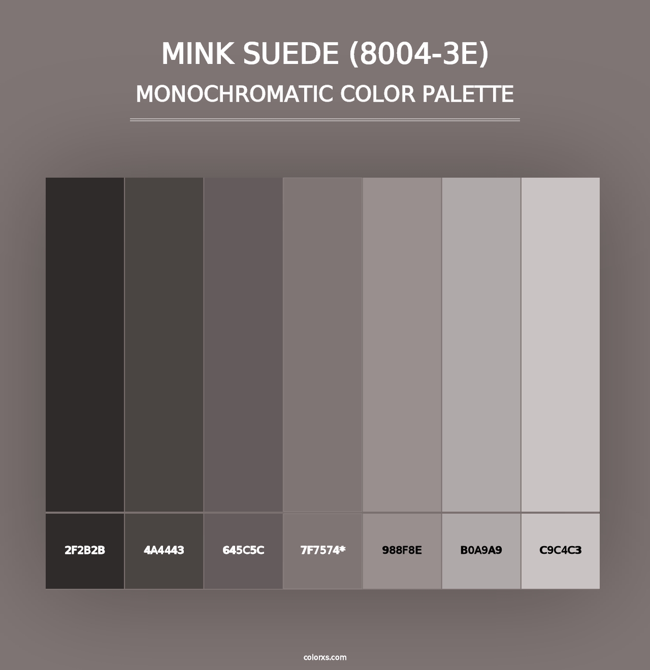 Mink Suede (8004-3E) - Monochromatic Color Palette