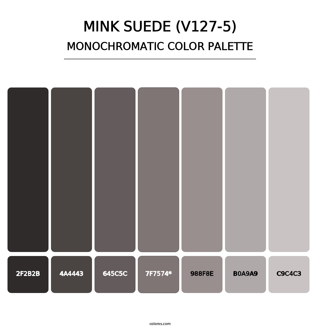 Mink Suede (V127-5) - Monochromatic Color Palette