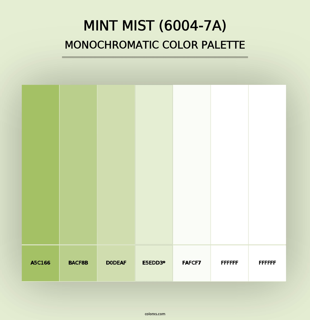 Mint Mist (6004-7A) - Monochromatic Color Palette