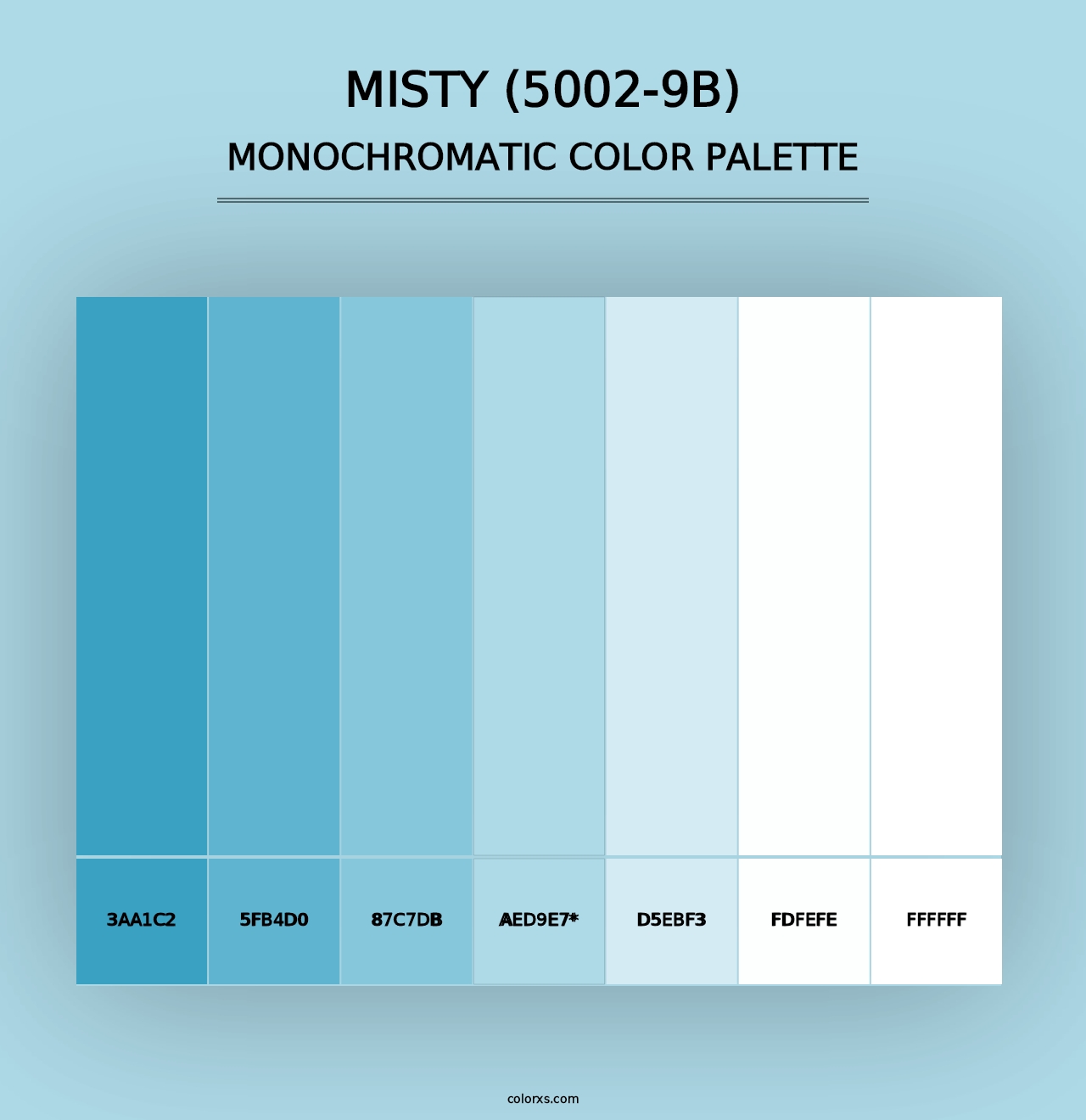 Misty (5002-9B) - Monochromatic Color Palette