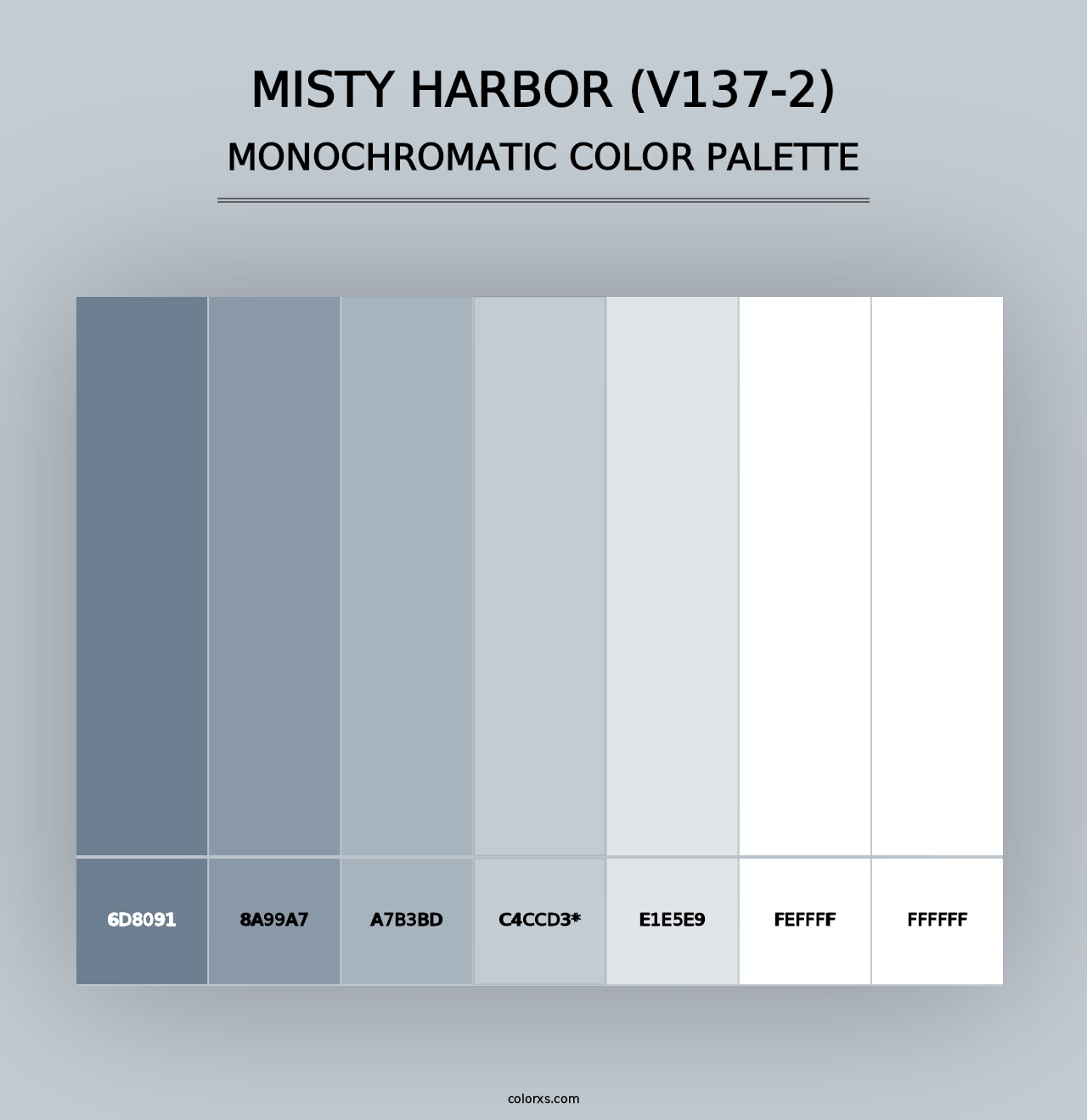 Misty Harbor (V137-2) - Monochromatic Color Palette