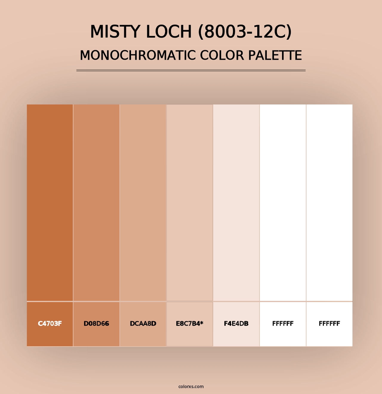 Misty Loch (8003-12C) - Monochromatic Color Palette