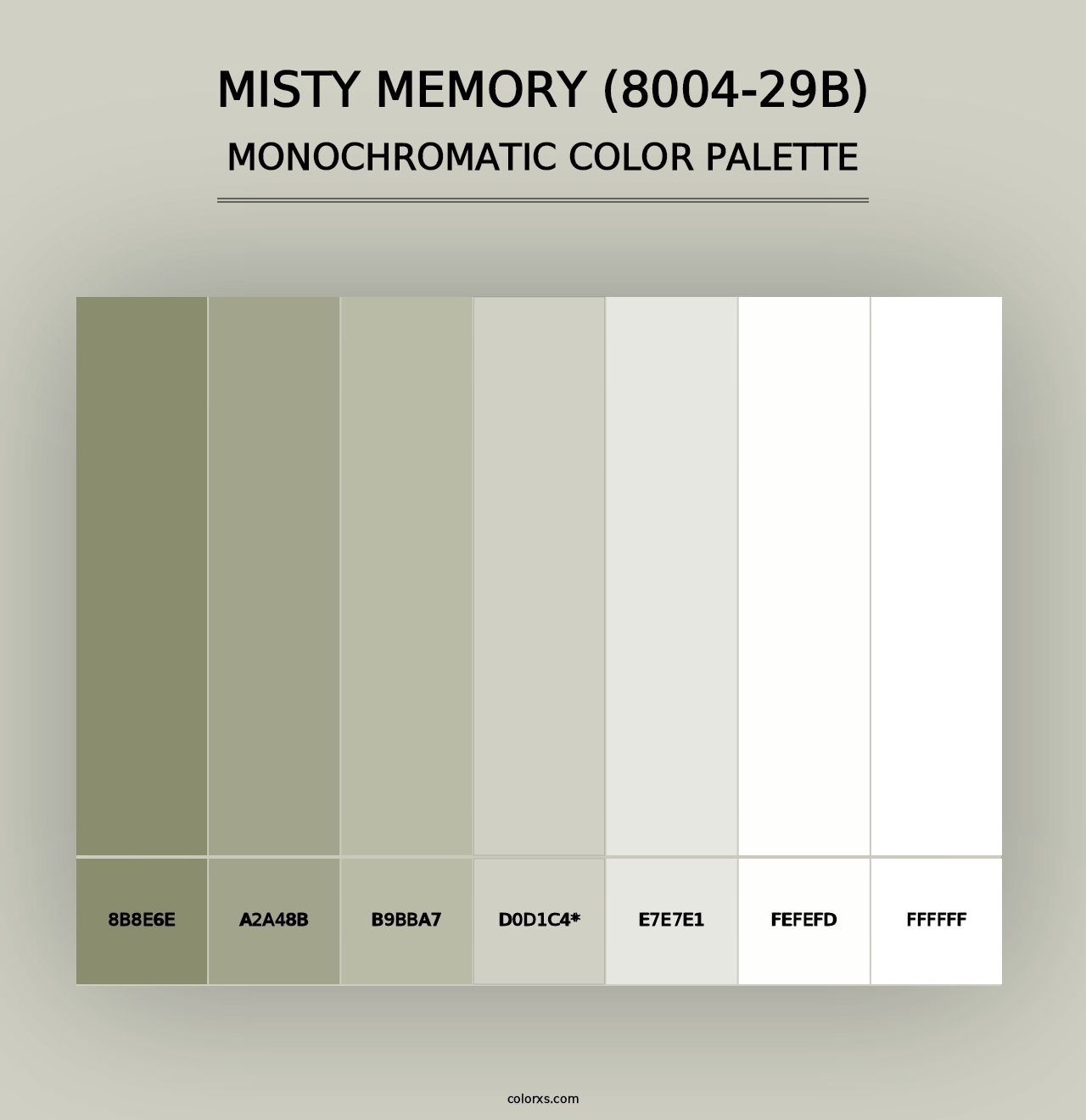 Misty Memory (8004-29B) - Monochromatic Color Palette