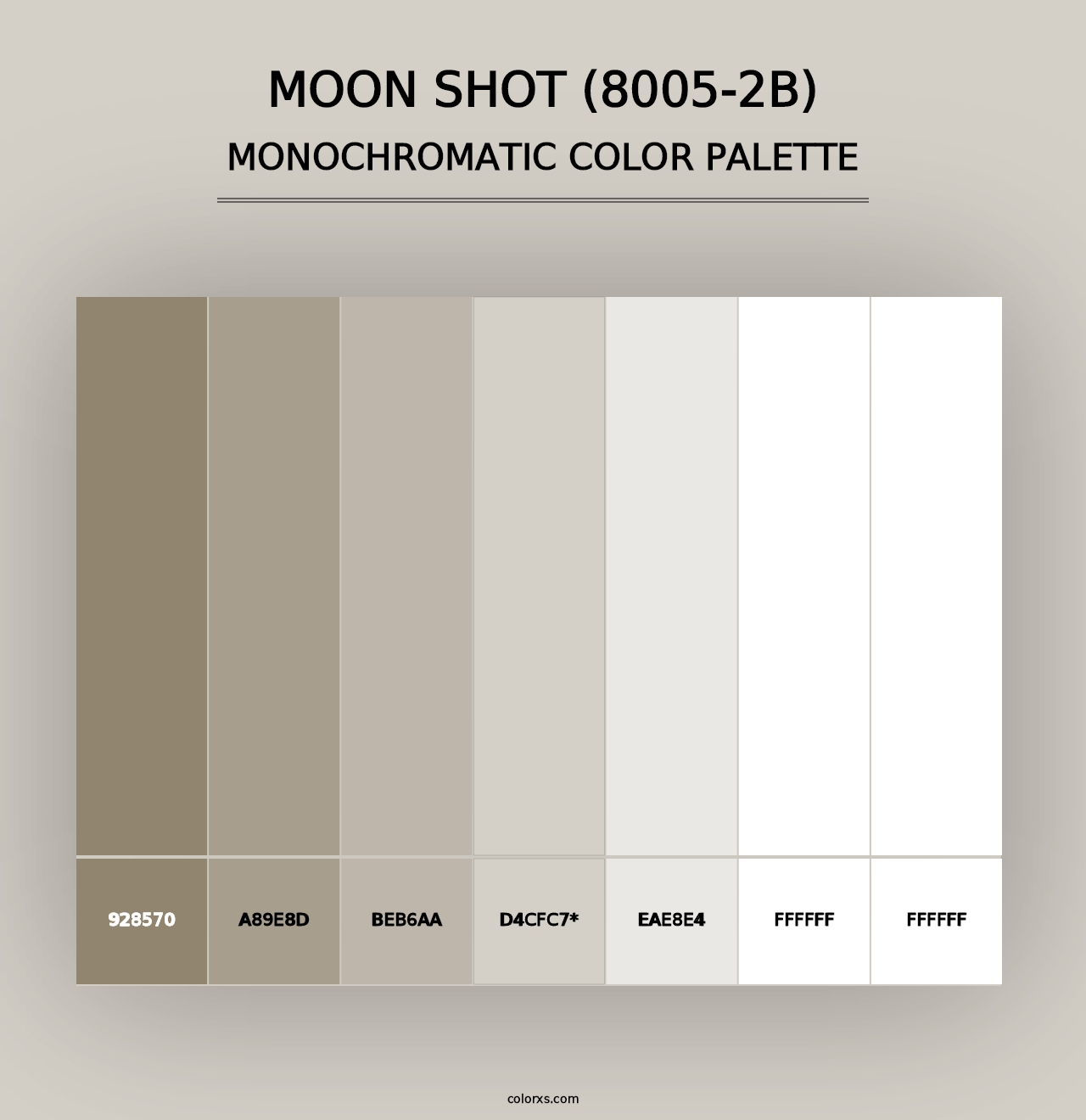 Moon Shot (8005-2B) - Monochromatic Color Palette