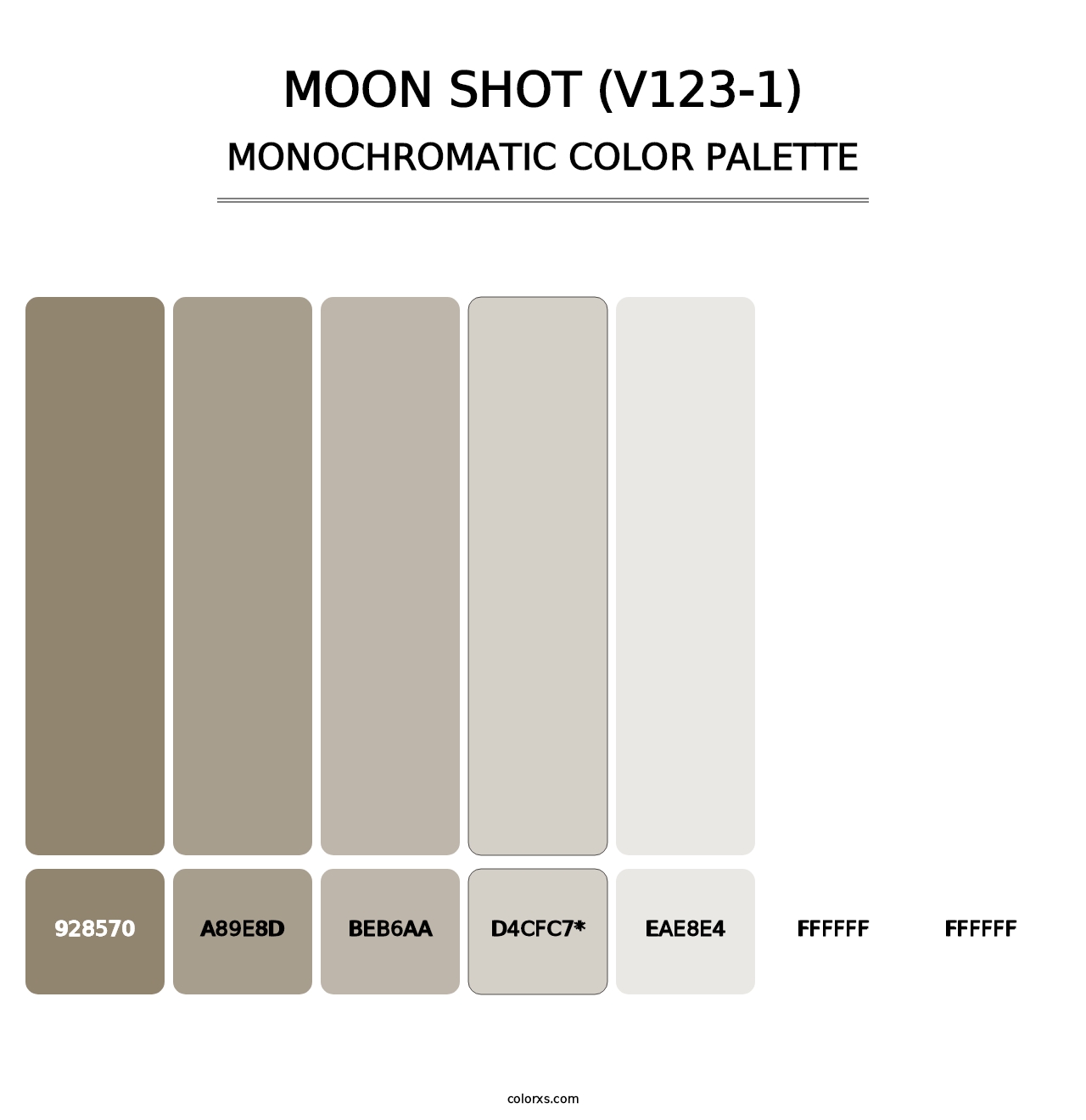 Moon Shot (V123-1) - Monochromatic Color Palette