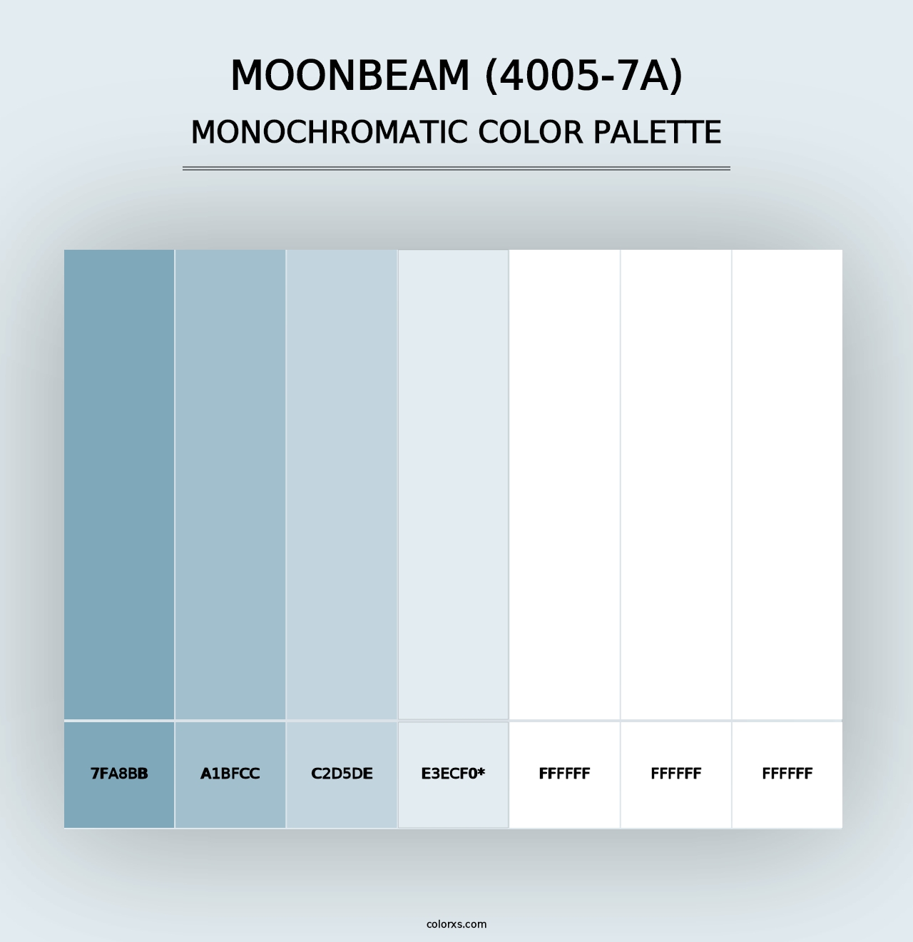 Moonbeam (4005-7A) - Monochromatic Color Palette