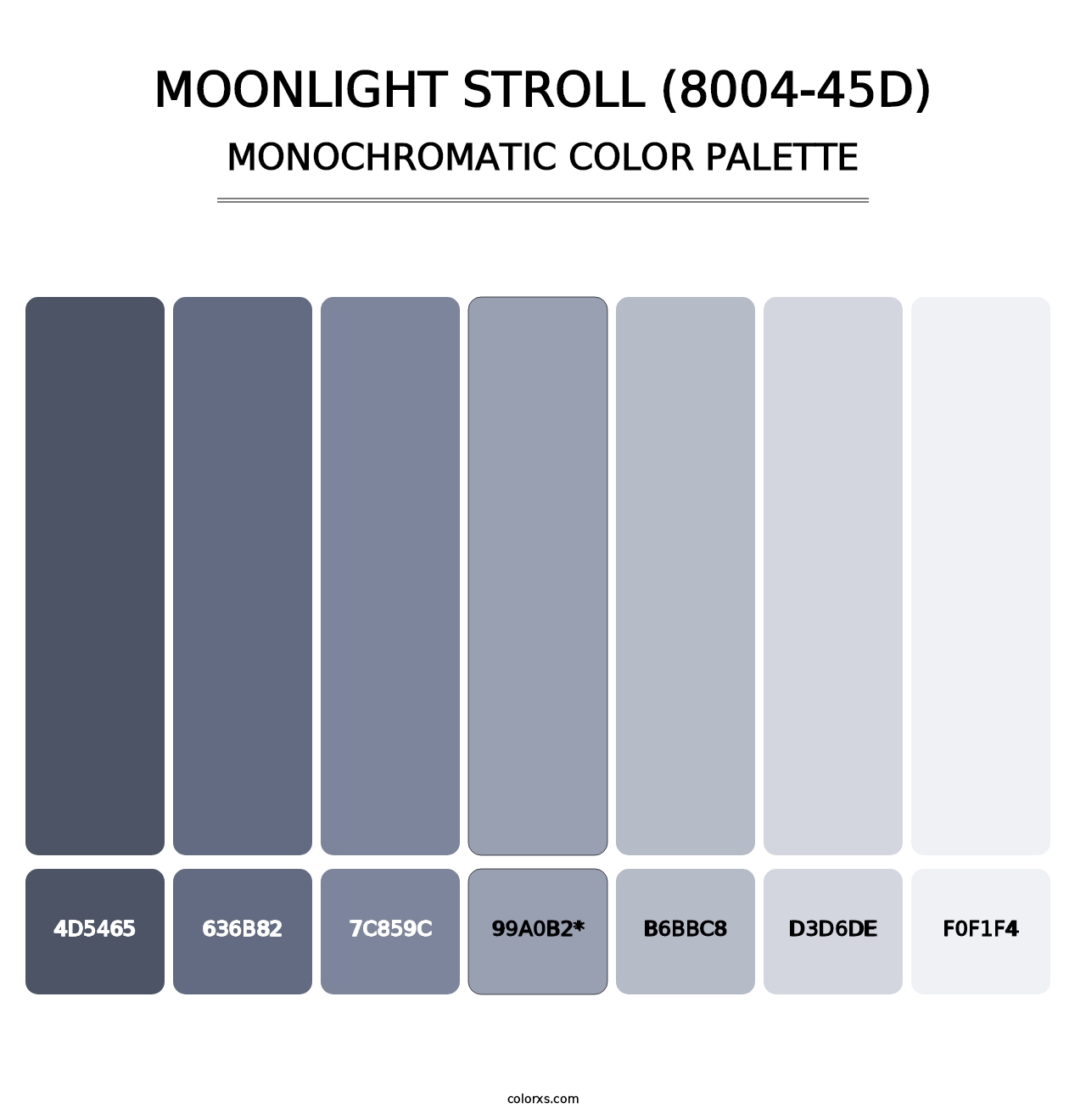 Moonlight Stroll (8004-45D) - Monochromatic Color Palette