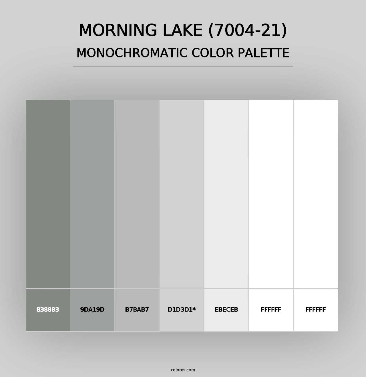 Morning Lake (7004-21) - Monochromatic Color Palette