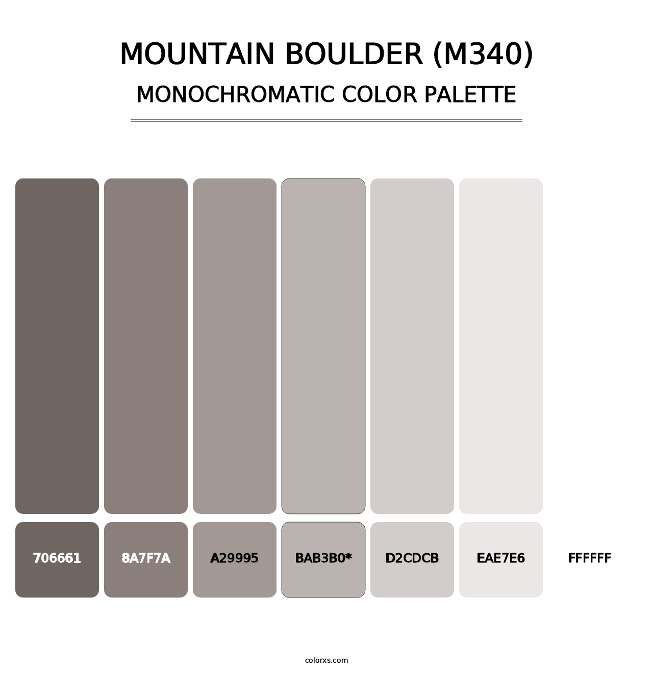 Mountain Boulder (M340) - Monochromatic Color Palette